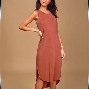 LUSH Midnight Lady Sleeveless Midi Dress Size Medium